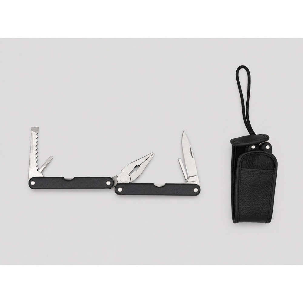 Stainless Steel Multi-Tool with Pliers Knife Saw and Belt Pouch Black‎ 7oz